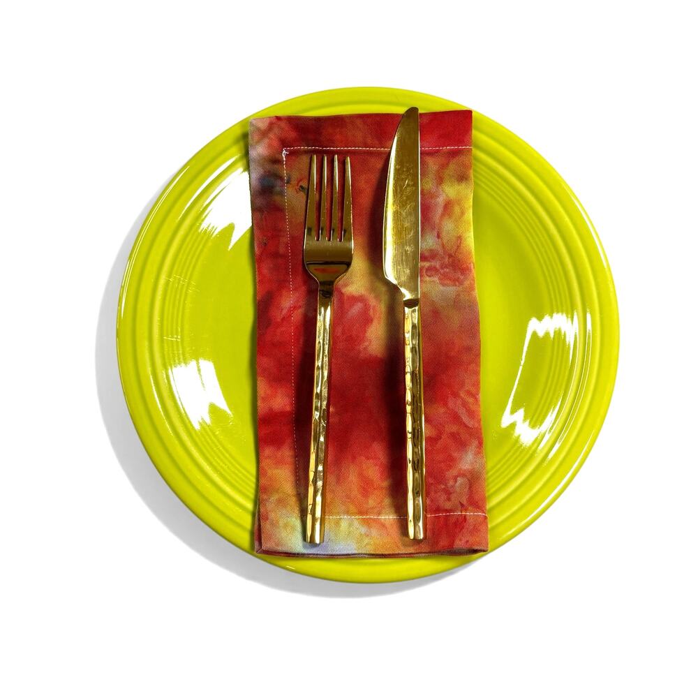 Hand Dyed Cloth Napkins 9.5" - Bonfire